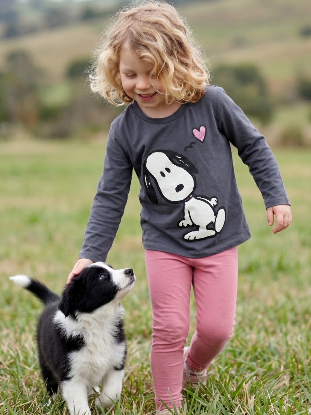 Snoopy girls long sleeve tee size 6 - super cute!